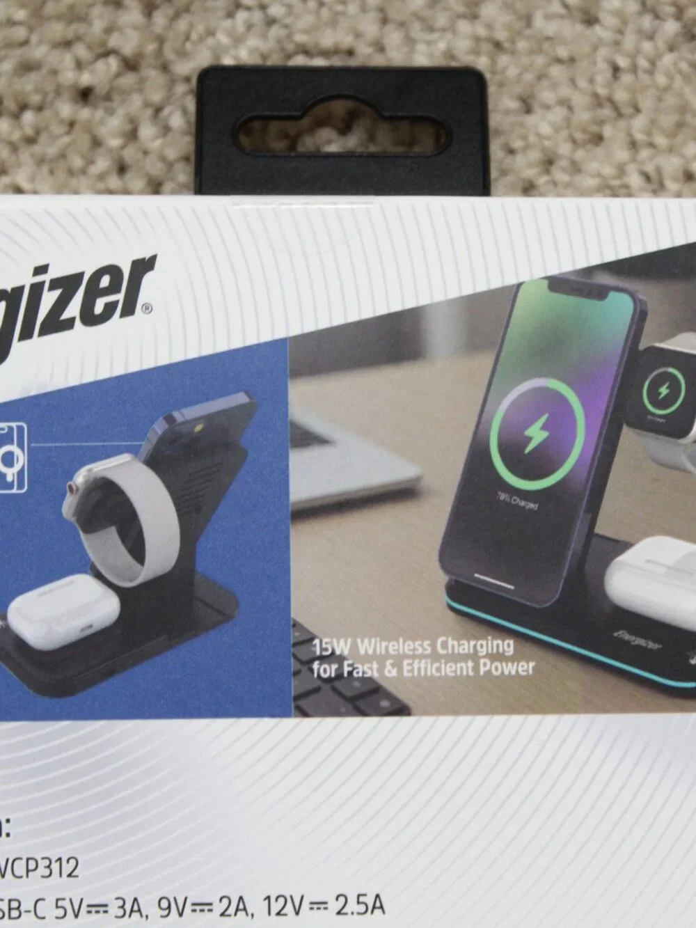Energizer Ultimate 3 Device Wireless Charging Pad For iOS & Android 15W Foldable